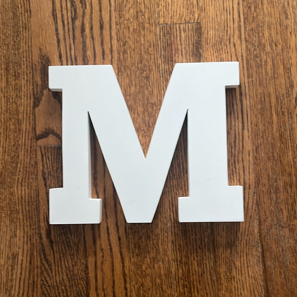 White Wooden Letter “M”
